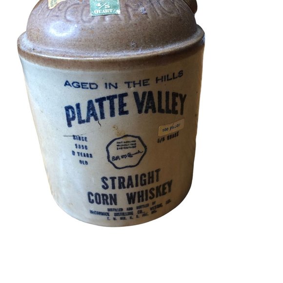 Platt Valley Straight Corn Whiskey Jug McCormick Vintage USA Distilling Crock - Picture 8 of 13